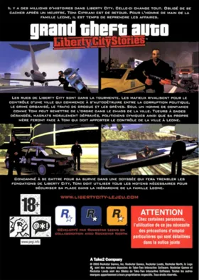 Grand Theft Auto - Liberty City Stories box cover back